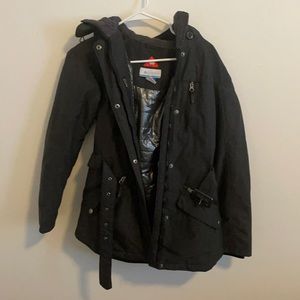Columbia Omni-heat waterproof insulated jacket with hood and belt. Size Xsmall